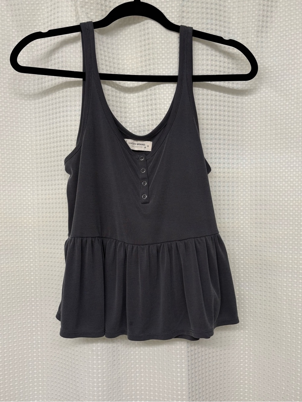 Lucky Brand Scoop Neck Tank Top - Dark Gray